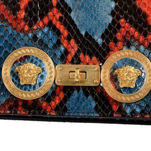 Versace | Bags | Versace Tribute Python Leather Shoulder Handbag | Poshmark